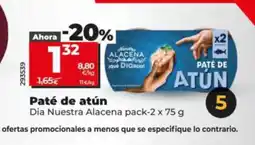 Dia DIA NUESTRA ALACENA Paté de atún oferta