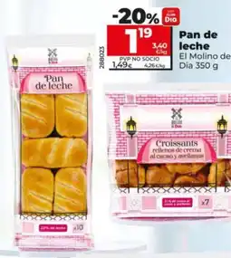 Dia EL MOLINO DE DIA Pan de leche oferta