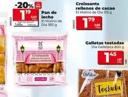 Dia EL MOLINO DE DIA Croissants rellenos de cacao oferta