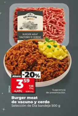 Dia SELECCIÓN DE DIA Burget meat de vacuno y cerdo oferta