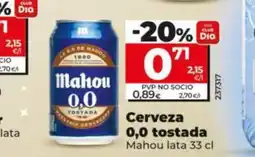 Dia MAHOU Cerveza 0,0 tostada oferta