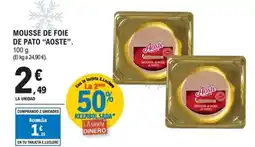 E.Leclerc AOSTE Mousse de foie de pato oferta