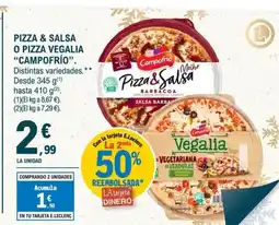 E.Leclerc CAMPOFRÍO Pizza & salsa o pizza vegalia oferta