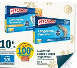 E.Leclerc PESCANOVA Langostino cocido o crudo oferta