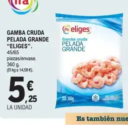 E.Leclerc ELIGES Gamba cruda pelada grande oferta
