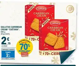E.Leclerc CUÉTARA Galletas caribbean cream oferta