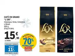 E.Leclerc L'OR Café en grano oferta