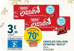 E.Leclerc NESTLÉ Chocolate con leche extrafino oferta