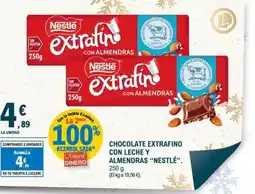 E.Leclerc NESTLÉ Chocolate extrafino con leche y almendras oferta