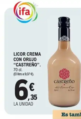 E.Leclerc CASTREÑO Licor crema con orujo oferta