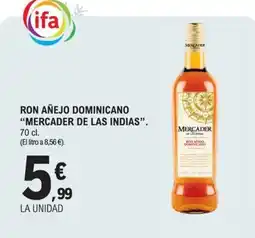 E.Leclerc MERCADER DE LAS INDIAS Ron añejo dominicano oferta