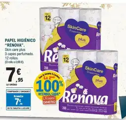 E.Leclerc RENOVA Papel higiénico oferta