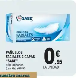 E.Leclerc SABE Pañuelos faciales 2 capas oferta