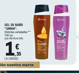 E.Leclerc UNNIA Gel de baño oferta