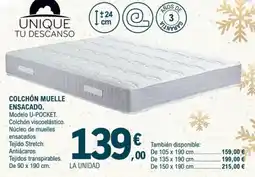 E.Leclerc Colchón muelle ensacado. oferta