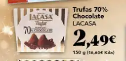 Gadis LACASA Trufas 70% Chocolate oferta