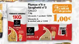 Gadis GALLO Plumas n°6 o Spaghetti n°3 oferta