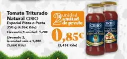 Gadis CIRIO Tomate Triturado Natural oferta