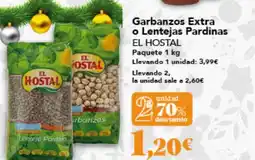 Gadis EL HOSTAL Garbanzos Extra o Lentejas Pardinas oferta