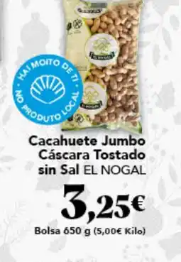 Gadis EL NOGAL Cacahuete Jumbo Cáscara Tostado sin Sal oferta