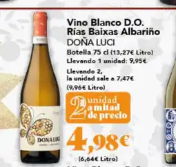 Gadis DOÑA LUCI Vino Blanco D.O. Rías Baixas Albariño oferta