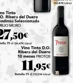 Gadis PROTOS Vino Tinto D.O. Ribera del Duero 10 meses oferta