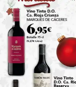 Gadis MARQUÉS DE CÁCERES Vino Tinto D.O. Ca. Rioja Crianza oferta