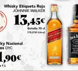 Gadis JOHNNIE WALKER Whisky Etiqueta Roja oferta
