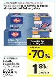 Caprabo Albal - bossa ziploc oferta