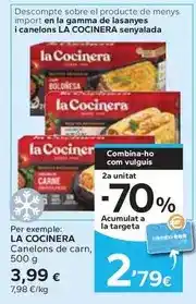 Caprabo La cocinera - canelons de carn oferta
