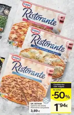 Caprabo Dr oetker - pizzes ristorante senyalada oferta