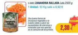Abordo Zanahoria rallada oferta