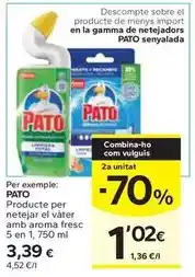 Caprabo Pato - producte per netejar el vater amb aroma fresc oferta