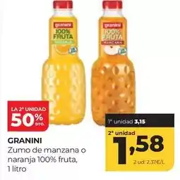 Alimerka Granini - zumo de manzana o naranja 100% fruta oferta