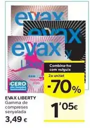 Caprabo Evax - liberty gamma de compreses senyalada oferta