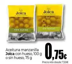 Unide Market Jolca - aceituna manzanilla con hueso o sin hueso oferta