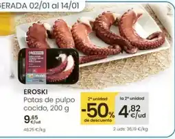 Eroski Eroski - patas de pulpo cocido oferta