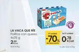 Eroski La vaca que ríe - palitos con queso oferta