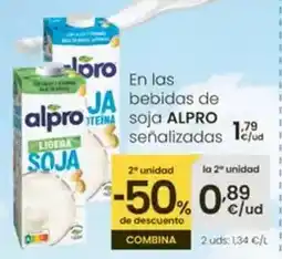 Eroski Alpro - en las bebidas de soja oferta
