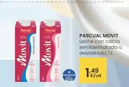 Eroski Pascual - movit leche con calcio semidesnatada o desnatada oferta