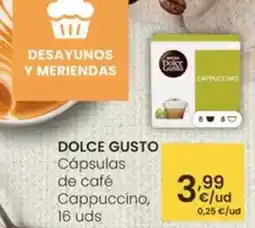 Eroski Dolce gusto - cápsulas de café cappuccino oferta