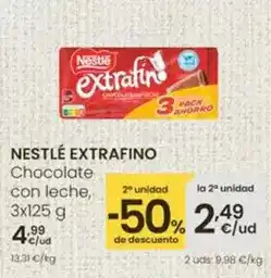 Eroski Nestlé - extrafino chocolate con leche oferta