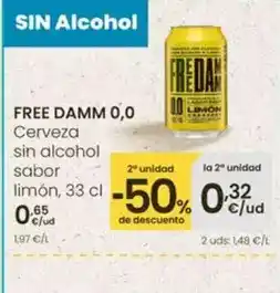 Eroski Free damm - 0.0 cerveza sin alcohol sabor limon oferta