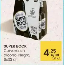 Eroski Super bock - cerveza sin alcohol negra oferta