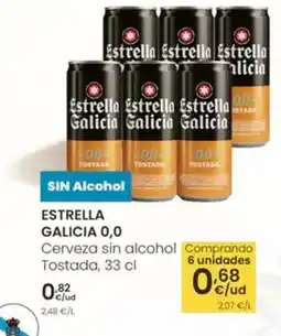 Eroski Estrella galicia - 0.0 cerveza sin alcohol tostada oferta