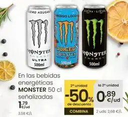 Eroski Monster - en las bebidas energética oferta