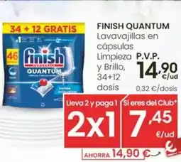 Eroski Finish - lavavajillas en capsulas limpieza y brillo oferta