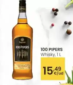 Eroski 100 pipers - whisky oferta