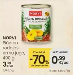 Eroski Norvi - pina en rodajas en su jugo oferta