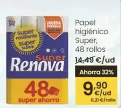 Eroski Renova - papel higiénico super oferta